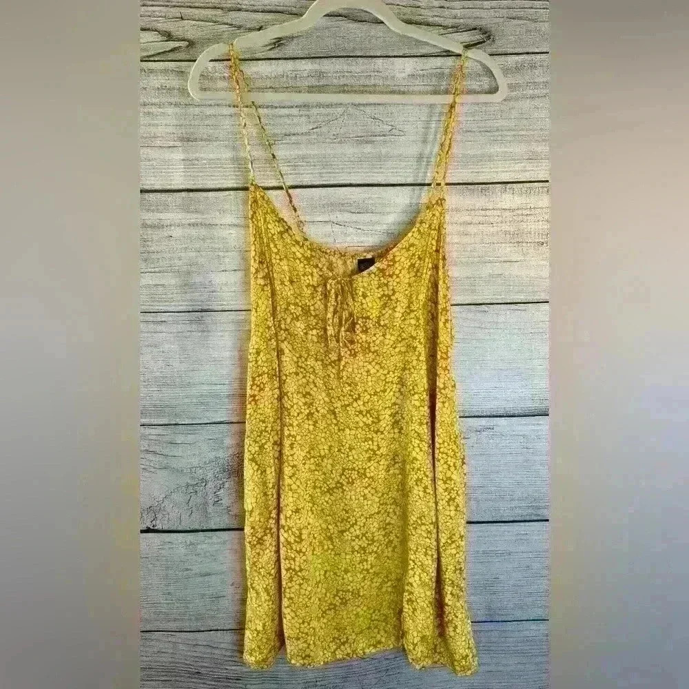 Wild & Fable Women’s XL Yellow Floral Dress with Pockets – Sleeveless Dress